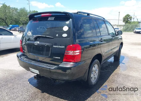 2001 Toyota Highlander V6 z USA, uszkodzony, nr VIN JTEHF21A410037327